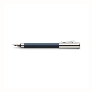 Fountain pen Tamitio Night Blue M Our series „Tamitio“ shows how the culture of writing can be enriched with extraordinary nuances. Each of the slender writing implements is the expression of pure elegance and therefore both, eye-catcher and stylish accessory, together. Matt lacquered metal barrel, finely fluted, Night Blue Chrome-plated, highly polished metal parts Solid, spring-loaded Clip High-quality, rhodium-plated stainless steel nib Cartridge-converter system Elegant gift box included