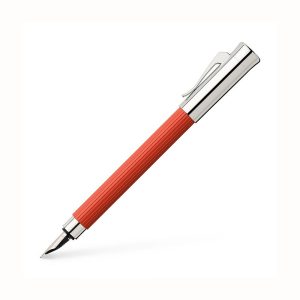 Fountain pen Tamitio India Red, F Our series „Tamitio“ shows how the culture of writing can be enriched with extraordinary nuances. Each of the slender writing implements is the expression of pure elegance and therefore both, eye-catcher and stylish accessory, together. Matt lacquered metal barrel, finely fluted, India Red Chrome-plated, highly polished metal parts Solid, spring-loaded Clip High-quality, rhodium-plated stainless steel nib Cartridge-converter system Elegant gift box included