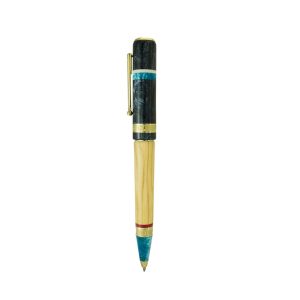 The new Delta Città di Amalfi collection is as beautiful as the Italian coast which inspires its name. Situated in Italy’s Campania region, Amalfi is famous for its handcrafted paper making tradition, the production of Limoncello liqueur, medieval art and architecture, as well as its dramatic cliffs and coastal scenery. The Amalfi pens feature solid olive wood barrels, hand-turned Italian resin caps and ends in striking, marbled Mediterranean blues, and warm gold-plated accents. Delta has added unique details: a Maltese cross engraved on the rolling-ring clip, a mariner’s compass engraved on the end of the barrel, and a medallion with the crest of Città di Amalfi Antica Republica Marinara on the crown. The Amalfi fountain pen holds a Delta Fusion nib in 18K gold and steel and a convertible-piston filling system. A capped rollerball and twist-action ball pen complete the appealing collection. Delta Citta Di Amalfi Ballpoint Pen Features: Inspired by the Italian coast Solid olive wood barrel Hand turned Italian resin cap and ends Features beautiful Mediterranean blue colors Gold accents Maltese cross engraved on rolling ring clip Twist Action Gift box