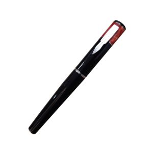 Delta Icons Fountain Pen Fans of the Italian-made Delta brand will love the new Delta Icons collection, a tribute to its distinctive company logo and Italian writing culture. The Icons collection features all of the characteristics that make Delta writing instruments desirable: great style, superb quality and dependable performance. The elegant and contemporary design is created from hand-turned Italian resins in solid black topped with fascinating marbled colors in Original Orange, Sparkling White or Red Velvet. The Icons’ clean lines are perfectly balanced by the unique metal alloy clip design in the form of a Delta trademark nib. Icons is available in a twist ball pen and a converter-piston fill fountain pen which holds the ground-breaking Delta Fusion nib in 18K gold and steel. Wear your Icons with writer’s pride! Icon Body & cap material : Resin body and cap Body & cap finish : Black body and black and red marble cap Trim : Chrome with brushed chrome clip Action : Screw off cap Nib : Stainless steel, broad nib Fill Mechanism : Cartridge/Converter fill
