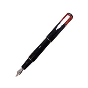 Delta Icons Fountain Pen Fans of the Italian-made Delta brand will love the new Delta Icons collection, a tribute to its distinctive company logo and Italian writing culture. The Icons collection features all of the characteristics that make Delta writing instruments desirable: great style, superb quality and dependable performance. The elegant and contemporary design is created from hand-turned Italian resins in solid black topped with fascinating marbled colors in Original Orange, Sparkling White or Red Velvet. The Icons’ clean lines are perfectly balanced by the unique metal alloy clip design in the form of a Delta trademark nib. Icons is available in a twist ball pen and a converter-piston fill fountain pen which holds the ground-breaking Delta Fusion nib in 18K gold and steel. Wear your Icons with writer’s pride! Icon Body & cap material : Resin body and cap Body & cap finish : Black body and black and red marble cap Trim : Chrome with brushed chrome clip Action : Screw off cap Nib : Stainless steel, broad nib Fill Mechanism : Cartridge/Converter fill