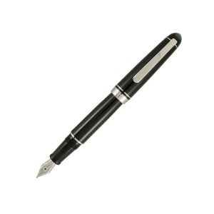 The Delta Virtuosa fountain pen was named for virtue, good and righteous, the definition of Virtuosa. The pen is made from hand turned Italian resins in jet black. The trim is plated with rhodium and comes with a semi-flexible steel nib. The Delta Virtuosa fountain pen is both a dependable and beautiful writing instrument. Jet Black Made with high grade resin Hand crafted in Italy Nib : High grade resin, Steel Medium Nib Italian made fountain pen Filling System : cartridges and converter Made in Italy