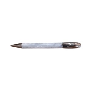 A DELTA Mask 6-0.9 White Resin With Chrome Trim Mechanical Pencil also known as a propelling pencil, is a pencil with a replaceable and mechanically extendable lead. Unlike traditional wooden pencils that need to be sharpened, a mechanical pencil uses a system that allows the user to extend or retract a thin lead without the need for a separate sharpener. Mechanical pencils are popular for their convenience, precision, and consistent writing or drawing experience. Key Features of a Mechanical Pencil: Lead Mechanism: Mechanical pencils use a lead advancement mechanism to extend or retract the lead. The most common types include a twist mechanism, a push-button mechanism, or a shake mechanism. Lead Refill: Instead of replacing the entire pencil, users can refill mechanical pencils with lead refills.