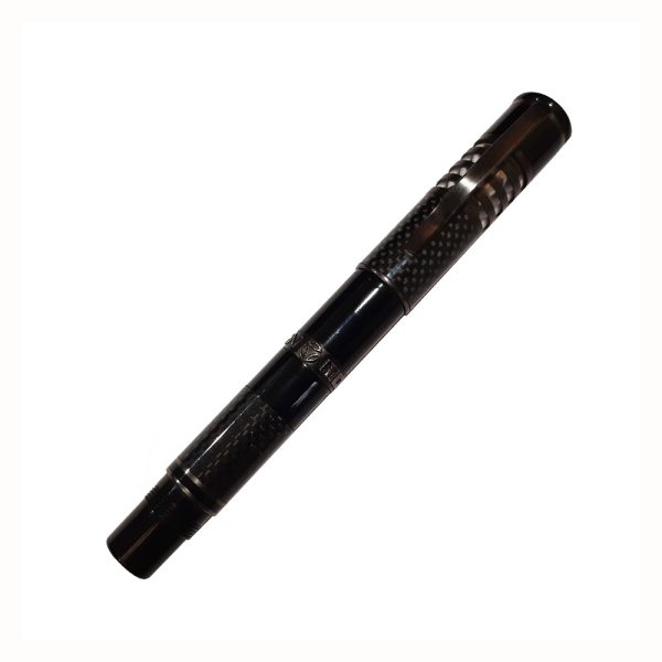 In 1992 Delta through a collaboration with Momo Design was the first manufacturer to utilize titanium and carbon fiber in the production of writing instruments. In 2012 Momo design celebrated its 30th Anniversary and the two companies once again joined forces in the creation of a groundbreaking collection of writing instruments. The original Momo 30th Anniversary Limited Edition collection is now virtually sold out but just in time Delta has added 3 stunning colors featuring new materials and new lower prices!All pens in the collection feature genuine carbon fiber and are accented with black rhodium trim. Fountain pen features Delta flawless internal piston filling mechanism and is now fitted with the groundbreaking 18K fusion nib Medium grade. Each pen in the collection is individually numbered and limited to 981 pieces. Body Carbon Black with black rhodium trim Cap: offers a hand carved metal cage rhodium plated which contains the inner body in clear resin offering a “Vista” special effect. At the extremity in the top of cap offers a medal featuring Momo design design logo. Clip: Rhodium plated is machined from solid piece of metal and features a “pull-spring” mechanism. Body: offers an tridimensional ring sculptured with the words MOMO DESIGN. The limited edition numbering is located in the top end. Nib: Black version includes the Fusion © nib –18kt gold, Medium. Filling system fountain pen: Delta’s own fixed piston filling.