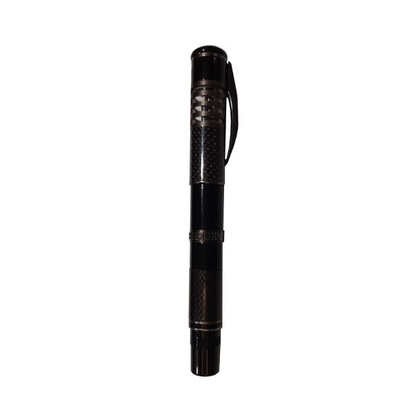 In 1992 Delta through a collaboration with Momo Design was the first manufacturer to utilize titanium and carbon fiber in the production of writing instruments. In 2012 Momo design celebrated its 30th Anniversary and the two companies once again joined forces in the creation of a groundbreaking collection of writing instruments. The original Momo 30th Anniversary Limited Edition collection is now virtually sold out but just in time Delta has added 3 stunning colors featuring new materials and new lower prices!All pens in the collection feature genuine carbon fiber and are accented with black rhodium trim. Fountain pen features Delta flawless internal piston filling mechanism and is now fitted with the groundbreaking 18K fusion nib Medium grade. Each pen in the collection is individually numbered and limited to 981 pieces. Body Carbon Black with black rhodium trim Cap: offers a hand carved metal cage rhodium plated which contains the inner body in clear resin offering a “Vista” special effect. At the extremity in the top of cap offers a medal featuring Momo design design logo. Clip: Rhodium plated is machined from solid piece of metal and features a “pull-spring” mechanism. Body: offers an tridimensional ring sculptured with the words MOMO DESIGN. The limited edition numbering is located in the top end. Nib: Black version includes the Fusion © nib –18kt gold, Medium. Filling system fountain pen: Delta’s own fixed piston filling.