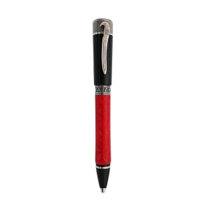 Delta Indigenous People Cossacks Limited Edition Rollerball Pen Delta continues to expand its successful Indigenous People Series, first introduced in 2003, with this magnificent and unique writing instrument. Cossacks were peasant soldiers in Ukraine and in several regions of the former Russian empire who, until 1918, held certain privileges in return for rendering military services.The body of this sophisticated fine writing instrument is hand turned from a solid bar of mother of pearl red resin with silver glitter. The cap in a black precious resin features a 925 sterling silver cap extremity shaped as a Cossack hat, atop the cap is a disk engraved with the Cossack insignia. Shaped after the Shashka, a Cossack’s saber, the clip in sterling silver adds the finishing touches to the overall design of this beautiful writing instrument. Mother of Pearl red resin with silver glitter Black precious resin cap & 925% sterling silver trim The new for fall Cossack is dedicated to the peasant of the Ukraine region. In 1569, under Polish rule, the Cossacks developed as a fighting force defending their beloved homeland from Tatar raiders. Production is limited to sterling silver appointed rollerball pens. Limited Edition – 0529/1569 Made in Italy