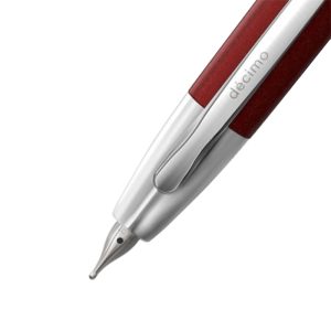 The Pilot Capless Decimo is a lighter, slimmer version of the iconic Pilot Capless retractable fountain pen. The Decimo shares the unique retractable mechanism and peerless nib quality of the 50-year old design of the classic Capless. The nib is deployed and retracted simply by pressing the polished rhodium-plated button – much like any retractable ballpoint pen. A skilfully-engineered shutter keeps the smooth-writing 18K rhodium-plated gold nib safe from damage or drying out. The Decimo comes with a converter for use with bottled ink, and can also use Pilot IC50 ink cartridges. Body Colour: Red Series: Pilot Capless Decimo Fill Mechanism : Cartridge/Converter Body Material : Metal Nib : 18Kt rhodium-plated gold Broad Nib Converter Included : Yes Trim : Chrome (Silver) Cap Type : Capless Packaging Type : Gift Box Packaging Made in Japan