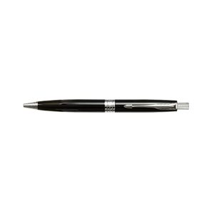 Parker Aster Ball Pen With Lacquer Black Finish Metal Barrel And Chrome Plated Trim. A Contemporary & Unique Design Blended Highlighted With A Chrome Plated Ring On The Barrel. Lacque Black Finish Metal Barrel Chrome Plated Trim A Contemporary & Unique Design Chrome Plated Ring On The Barrel Pen Gift Box Made in India