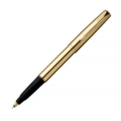 The Parker Frontier Gold Trim Roller Ball Pen is for the top-level executive with a discerning taste for legacy, quality and reliability. This pen speaks to those who have a rich taste and appreciate fine craftsmanship. This pen is a vision in a gold with a gold-plated stainless steel body and a gold plated clip to match with it. This pen fitted with Ultra Fine Navigator Technology-Roller Ball Refill. Mode: Roller Ball pen Body Colour : Gold Ink color: Blue Pen opening mechanism: Cap off/ on Gold Trims Smooth Rollerball Refill Ultra Fine Navigator Technology-Roller Ball Refill 1N Roller Ball Pen + 1N Luxor Nano Mobile Disinfectant Cleaner(Free)+1 N Microfiber Cloth (Free) Blister Pack