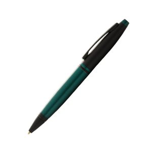 THE PEN WITH PRESENCE, Substantial, yet streamlined. Traditional, yet on-trend. Cross Calais is an everyday favorite making smart new statements in style. With a tapered silhouette inspired by Art Deco design, Calais has an authoritative feel in hand. In a fine selection of finishes ranging from classic to contemporary, our collection invites a wonderful touch of luxury to the daily act of putting pen to paper. Bold, tapered profile has a noteworthy presence Wide variety of fine finishes from timeless to trendsetting Matte green lacquer barrel with matte black lacquer cap Matte black appointments Swivel-action propel/repel feature Specially formulated Cross ink flows flawlessly for a superior writing experience Includes 1 Black Medium Ballpoint Refill (#8513) in pen Premium gift box