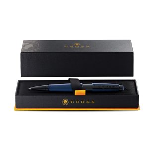 SLIDE INTO ACTION - Twisting and Clicking, Not Necessary. Playing, Necessary. For those that want to have a little fun while getting down to business, this capless rollerball pen combines performance and practicality with play-ability. Just slide it open, unleash your thoughts, and then snap it shut. Slide open. Snap shut. Slide open. Snap shut. You won’t be able to resist the temptation to play with the new Cross® Edge. Converts to ballpoint pen simply by changing refill Innovative slide-open technology for single-handed operation Punched-out logo detailing on clip Modern matte blue lacquer finish Polished black PVD appointments and center Innovative capless slide-and-snap mechanism Exclusive Gel Ink Rollerball formula flows flawlessly for a smooth writing experience Includes 1 Black Gel Ink Rollerball Refill (#8523) in pen New Gel Ink Rollerball Refills available in Red (#8013) and Purple (#8014) Can easily be converted to a ballpoint by using Jumbo Medium Ballpoint Refill (#8562-1) Premium Gift Box