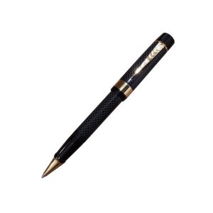 Onoto Magna 261 Light Weight Black GT Rollerball Pen - The Onoto Magna 261 rollerball pen is the first chased acrylic Onoto for 50 years. Crafted entirely in England from high density black acrylic, the 261 features an elegant chased pattern on the barrel and cap like the original Onoto Magnas of the 1930s.  In 1909 offices were established at 261 Broadway, New York, and to celebrate that occasion 100 years ago, the Onoto Magna 261 has been issued. The Magna 261 bears a chased decorative pattern together with the traditional 'Onoto the Pen, Made in England' engraving which is familiar to many Onoto collectors. Body Colour : Black Material – High density black acrylic engraved with a unique snakes-head pattern Cap fittings – 23ct gold-plated sterling silver band with hallmarks Clip – Gold-plated clip with Onoto cipher Tip : Rollerball Made in England by Onoto