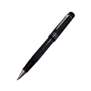 Onoto Magna Classic Black & Sliver Fittings with Chasing Rollerball Pen - Based on the style and shape of one of the most famous fountain pens ever made – the Onoto Magna of 1937 which is still acclaimed by many as the best fountain pen ever made – this Magna Classic has 3 sterling silver cap bands with the sterling silver Onoto Chevron clip. Hold the Magna Classic and you will marvel at its perfect balance and how tactile it feels – it is also one of the most robust pens on the market today, thanks to its durable, high-density acrylic composition. The distinctive Onoto logo is carved into the sterling silver cap button with a frosted background, making it instantly recognisable, and a sterling silver barrel button finishes the overall luxury feel. Body Colour : Black/Sliver Edition No.  124 Material – High-density acrylic with sterling silver fittings Button – Sterling silver with Onoto Cipher Cap fittings – Hallmarked sterling silver bands Clip – Sterling silver with Onoto Cipher Tip : Rollerball Made in England by Onoto