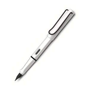 LAMY safari Fountain white-black M Special Edition The LAMY safari is a timelessly modern pen for the young – and the young at heart – and is in a class of its own. It created a stir during its market launch at the beginning of the eighties with its avant-garde design and its prominent, spring-loaded clip. It also features extraordinary robustness. Additional writing systems and continuously new product colours have made the LAMY safari a global success and a modern design classic that has established itself as a much sought-after lifestyle product in many countries around the world. Sturdy plastic, shiny white / black metal clip / ergonomic grip / black nib / with ink cartridge LAMY T 10 blue / can be used with converter LAMY Z 28