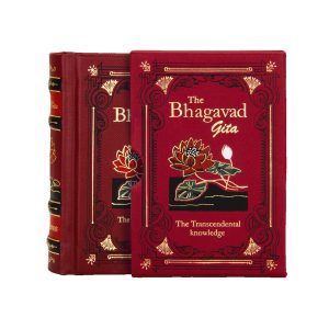 The Bhagavad-Gita is the endless note of spiritual wisdom from ancient India. The word Gita means song and the word Bhagavad means GOD, often the Bhagavad-Gita is called the Song of GOD. Bhagavad-Gita Premium book is Pocket sized and available in Languages English and Hindi. The Slokas are in Sanskrit and its translation in that particular book language. It is foil stamped and can be stored in a beautiful sturdy slip-case box which has UV Laminated image of Lord Krishna and Prince Arjuna. Listen to the Bhagavad (God) Gita (Song) from Nightingale Foil stamped Hard bound High quality cover Round back Spine Embossed Golden gilded edges Size dimension A7 (72x101mm)