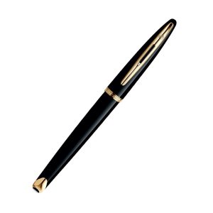 The Waterman Carène Black Sea Fountain Pen takes its inspiration from luxury boat design and is crafted in noble materials, with an artist’s attention to detail. Set a course for success and make each and every writing task a thoroughly first-class experience with this quintessentially Parisian design. Each luxury pen is crafted in France and presented in a premium Waterman gift box. High-gloss black lacquer barrel for a distinctly pleasurable writing experience Rich golden trim and 23-karat gold clip for luxurious, vibrant style Integrated highly polished 18kt rhodium-plated gold nib boasts a sophisticated curved design to glide effortlessly across the page Meticulously crafted in France to enhance your signature style Presented in a premium dark blue Waterman gift box with a Converter; ideal for marking momentous occasions