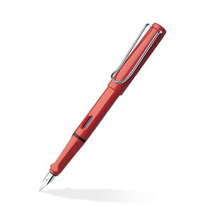 LAMY safari red Fountain pen EF Many attractive colours, timeless design, perfect ergonomics. These are just some of the reasons that the LAMY safari is one of the most popular writing instruments worldwide. Distinctive recessed grip guarantees writing comfort. Sturdy plastic, shiny red / metal clip / ergonomic grip / steel nib, polished / with ink cartridge LAMY T 10 blue / with converter Z 28