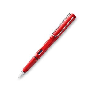 LAMY safari red Fountain pen F Many attractive colours, timeless design, perfect ergonomics. These are just some of the reasons that the LAMY safari is one of the most popular writing instruments worldwide. Distinctive recessed grip guarantees writing comfort. Sturdy plastic, shiny red / metal clip / ergonomic grip / steel nib, polished / with ink cartridge LAMY T 10 blue / with converter Z 28