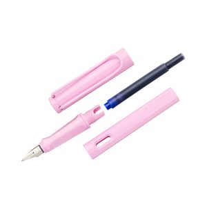 Write Different LAMY safari light rose Fountain pen F Many attractive colours, timeless design, perfect ergonomics. These are just some of the reasons that the LAMY safari is one of the most popular writing instruments worldwide. Distinctive recessed grip guarantees writing comfort. Sturdy plastic, shiny light rose/ matching colour metal clip / ergonomic grip / steel nib, polished / with ink cartridge LAMY T 10 blue / with converter Z 28