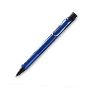 Write Different. LAMY safari blue Ballpoint pen M Black Many attractive colours, timeless design, perfect ergonomics. These are just some of the reasons that the LAMY safari is one of the most popular writing instruments worldwide. Distinctive recessed grip guarantees writing comfort. Sturdy plastic, shiny blue / metal clip / ergonomic grip / with LAMY giant refill M16 blue M