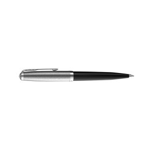 Parker 51 Black CT Ballpoint Pen The Parker 51 is as groundbreaking today as it was when first launched in 1941. This unique writing instrument is inspired by the pen once hailed as the ‘world’s most wanted’ – retaining its distinctive streamlined silhouette and iconic hooded nib; yet is made for the future – this pen is hand assembled and made from durable precious resin, benefitting from Parker’s expertise and reputation for superior craftsmanship. From conception to assembly, the attention to detail is second to none. The cap is decorated with a complementary metallic jewel and each finish is inspired by heritage colors of the past, a tribute to the original Parker 51 range. Inspired by the past. Made for the future. The Parker 51 Black CT features a streamlined silhouette and iconic hooded stainless-steel nib. Hand assembled using durable Black precious resin, complemented by a stainless steel cap, palladium cap jewel and trims. Parker 51 is a modern take on the original icon once hailed as the ‘world’s most wanted’ first launched in 1941. Durable glossy Black precious resin barrel and stainless steel cap with palladium finish trims and the signature PARKER arrow clip Twist-action medium tip ballpoint pen is fitted with a QuinkFlow refill for optimal flow and smooth writing Benefitting from Parker’s expertise for superior craftmanship. A unique yet sophisticated gift, your Parker 51 ballpoint pen is presented in a premium PARKER gift box with a black ink refill