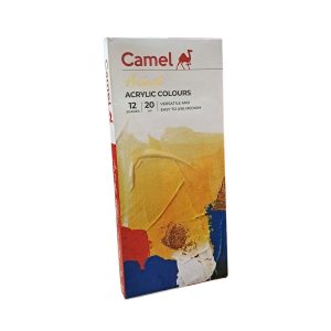 Camel Artists’ Acrylic Colours are soft, creamy and are a golden mean between water colours and oil colours. They can be used directly from the tube, mixed with an acrylic medium or with water. Relief texture can be obtained by the application of thick paint with a palette knife and large areas can be built up without any fear of cracking. The acrylic colours adhere to a great variety of surfaces like canvas, wood and earthenware. A fast, versatile and easy-to-use range of colours that is the perfect creative and artistic outlet for the modern generation. A great new-age range of colours Suitable for artists of all skill levels Compatible with various porous surfaces like primed/unprimed canvas, wood, paper, and more Capable of producing the effects of oil colours, water colours and poster colours Ideal for spontaneous painting with fast drying ability Use for impasto, glazing and wash techniques 100% vegan Shade - Lemon Yellow, Permanent Yellow Deep, Yellow Ochre, Scarlet Lake, Crimson Lake, Cobalt Blue Hue, Prussian Blue, Sap Green, Viridian Hue, Burnt Sienna, Black, Titanium White