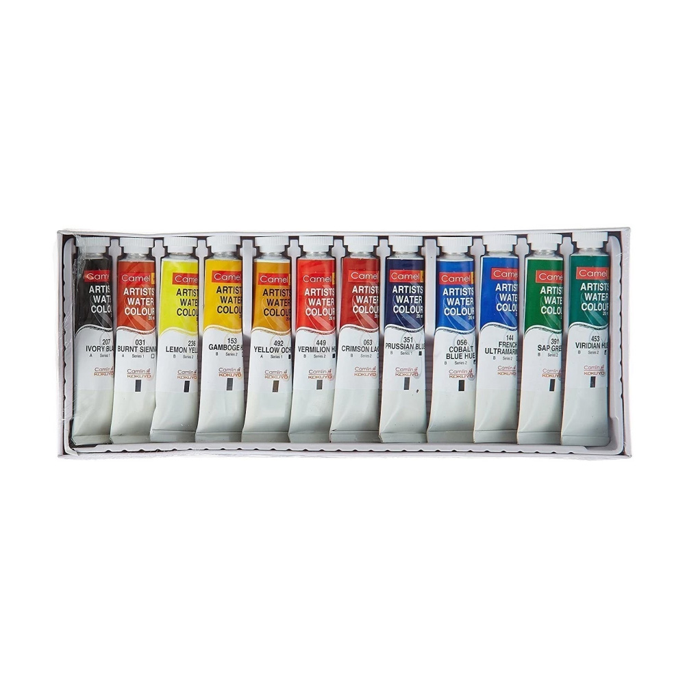 Camel Artist Water Colours 20ml Tubes 12 Shades A Writer's Trove