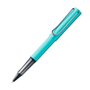 The Light Aluminium-Experience. LAMY AL-star turmaline Rollerball pen The Lamy AL-star is the attractive, young writing instrument which satisfies even the highest requirements. Made of feather-light robust aluminium, anodised in various colours. With distinctive transparent grip and spring-action metal clip. Aluminium, turmaline metallic anodized / metal clip / ergonomic plastic grip / with refill LAMY M 63 M black