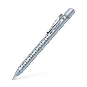 Grip 2011 mechanical pencil, 0.7 mm, silver The Grip 2011 concept clearly convinces with its appealing grip design in classic colors and sophisticated ergonomics. The characteristic dots match the shaft in color. Silver Ergonomic triangular shape for tireless writing Soft grip zone for a secure, non-slip grip Extra long, twist-out eraser Break-resistant 0.7 mm lead for optimum writing Refills and spare erasers available Barrel colour: white