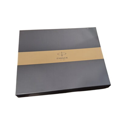 Parker Fusion Laque Black GT Ball Pen + Large Notebook + Card