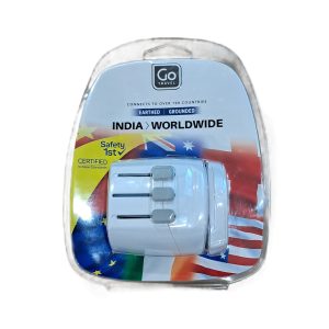 Suitable for use with 3-pole earthed plugs, this universal adaptor connects travellers in over 150 countries worldwide. It features 3 sliding plug faces that alternate between American, British and Australian / Chinese configurations and opposite side Indian style plug. Simply press the button on top of the travel adaptor, slide out the relevant pins and you're ready to go. In addition, a detachable Euro adaptor converts 3-pole earthed plugs to fit most European sockets. Please note, this adaptor does not provide an earth connection in parts of Italy. Universal earthed/grounded adaptor for Worldwide travel (India) Certified to new safety standards (BS 8546 & IEC 60884) Connects travellers in 190+ countries Compact & lightweight Safe & easy to use World to Europe: 250v / max 3250w (13 amps max), Europe to World: 250v / max 1575w (6.3 amps max)