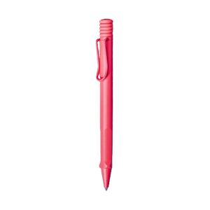 The Lamy Safari Sunset Ballpoint Pen is a special edition. This Ballpoint Pen features a Sunset (Pink) body with matching PVD plated accents. The design that everyone knows and loves, The LAMY safari has enjoyed unbroken popularity worldwide since its market launch in 1980. Ballpoint pen for everyday use with ergonomic grip. Distinctive metal clip and robust body made of resistant, ABS plastic.The ultra-simple, push-button retract mechanism is gaitered with tactile. Including giant ballpoint pen refill LAMY M16 in size M in black. Sunset (Pink) Made from Sunset (Pink) plastic barrel PVD Plated trim with Retractable mechanism Material: Plastic Black Refill has a medium nib with smooth-writing. Ballpoint pen is used with a large capacity LAMY M16 ink refill This Pen comes packed in a nice and elegant gift box Brand Origin: Germany Part No. : 4040296